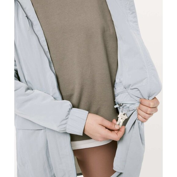 Lululemon Pack & Glyde Rain Jacket Water Resistant Windbreaker Travel Long Coat - Picture 6 of 16